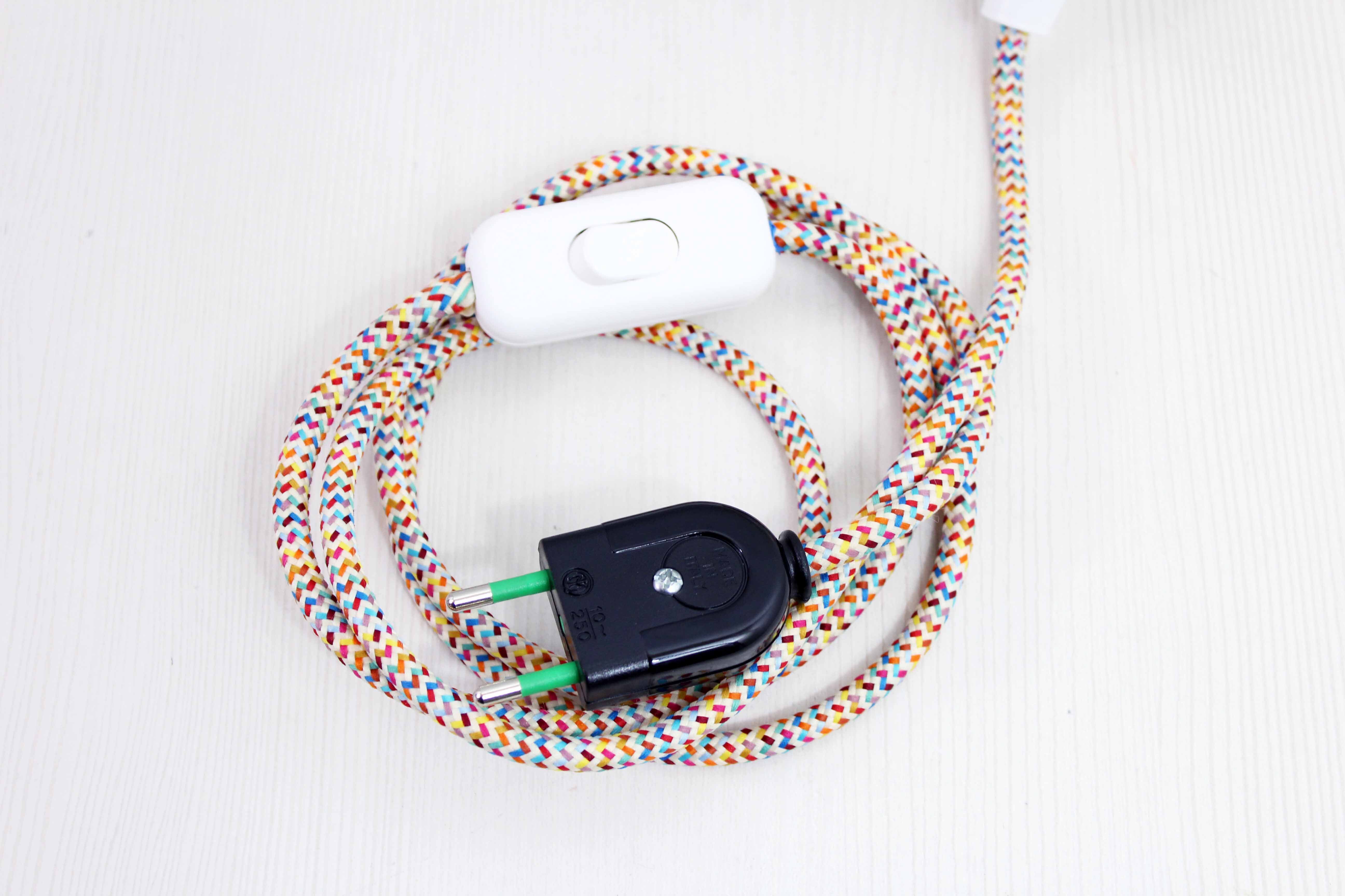 Vintage glass and fabric cable walker