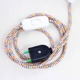 Vintage glass and fabric cable walker