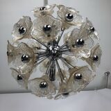 Venini, vintage 35 glass flowers sputnik from 70s