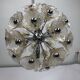 Venini, vintage 35 glass flowers sputnik from 70s