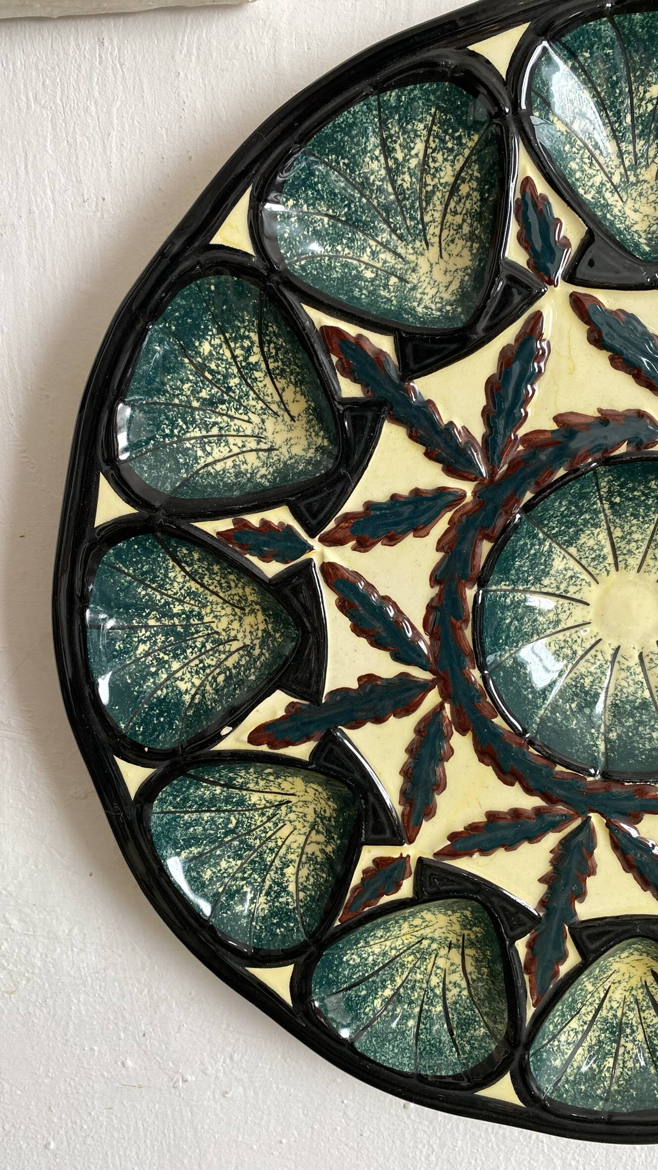 Vintage oyster dish St Jean de Bretagne
