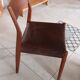 2 Scandinavian Fristho Franeker chairs in teak and leather.