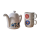 Duo of Italian porcelain mugs