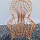 Emmanuelle style rattan wicker armchair