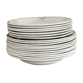 Green iron earth plate set