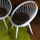 Pair of Scandinavian Design Chairs, 60s, Leather Wood