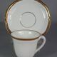 Complete coffee service for 6 people, Giraud Limoges lotus-shaped porcelain C749