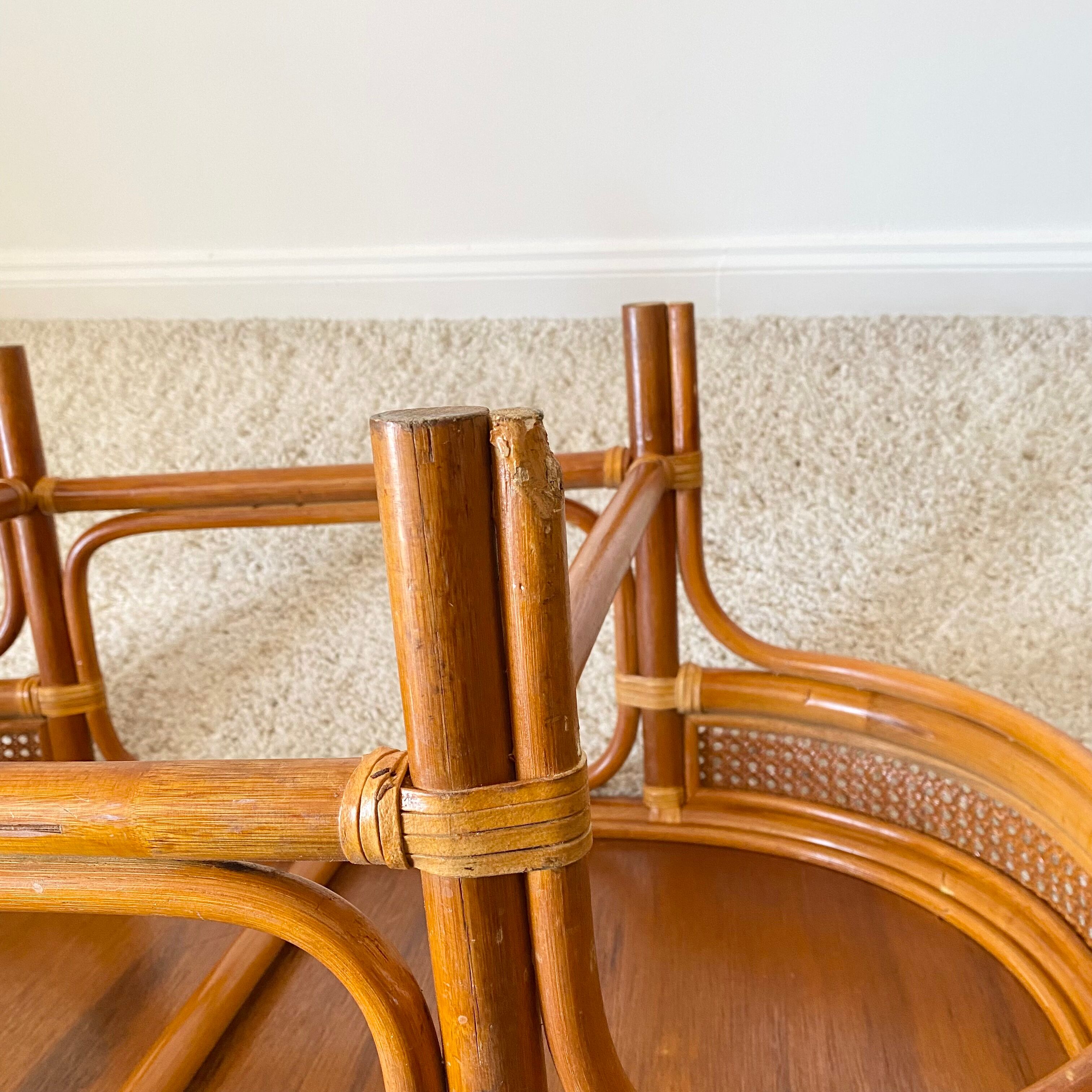 Vintage rattan coffee table