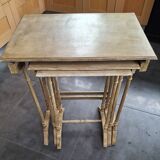 painted and patinated nesting tables