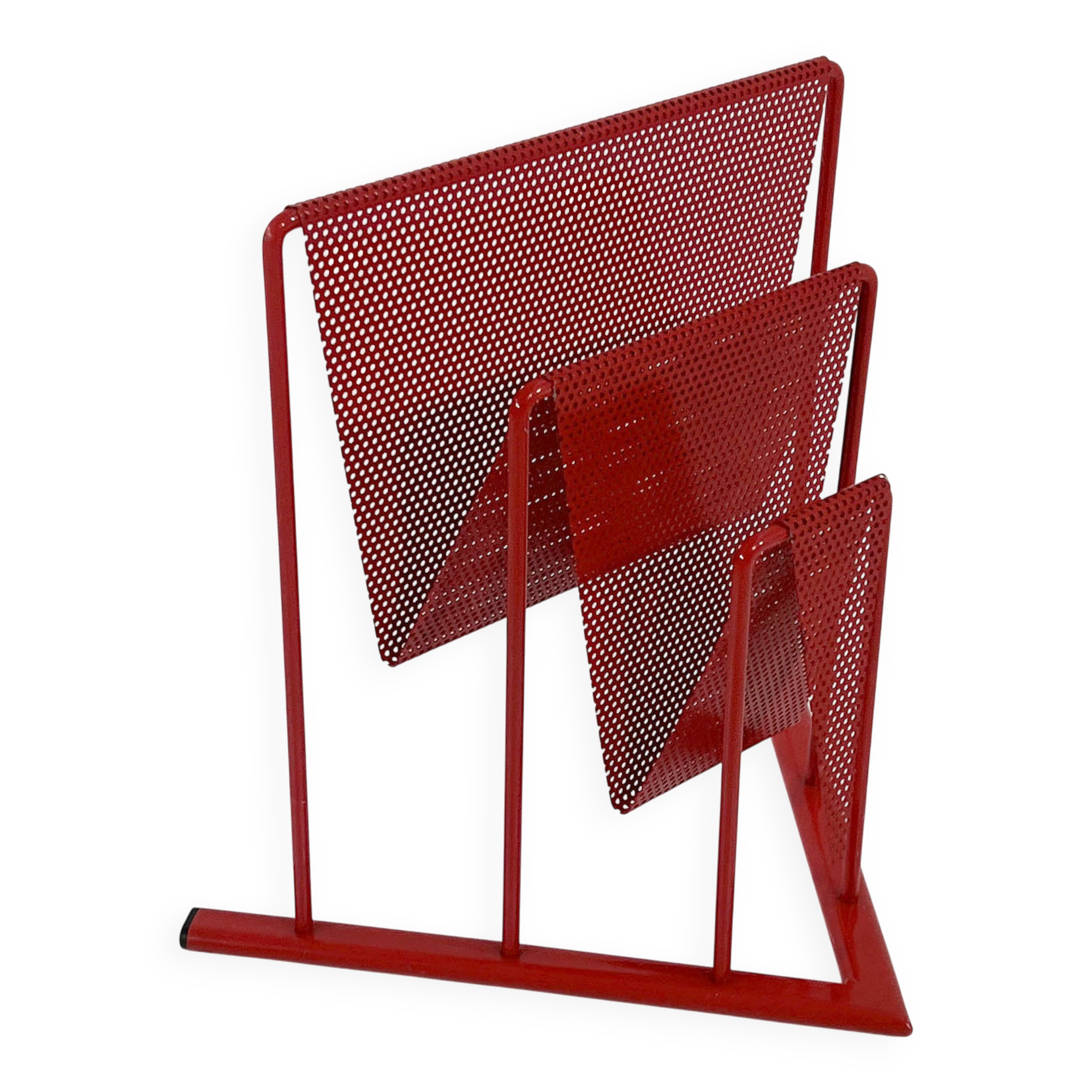 Red magazine rack by Markus Börgens for D-Tec, 1980