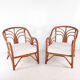 Pair of rattan armchairs