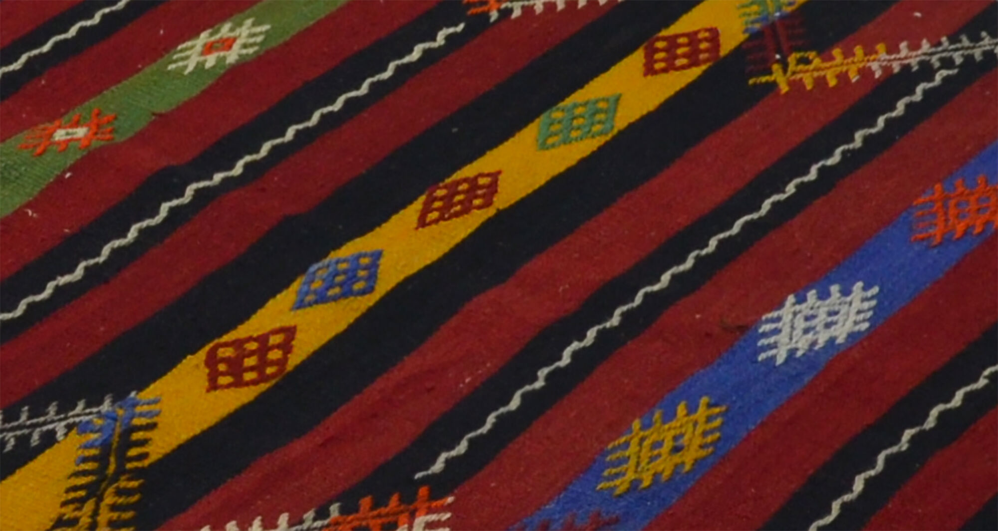 Anatolian handmade kilim rug 332 cm x 114 cm