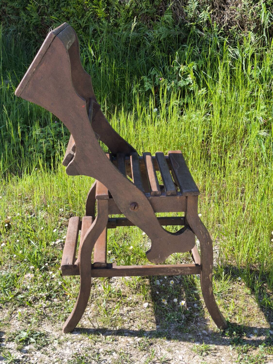 Chair, library step stool