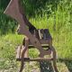 Chair, library step stool