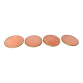 Ensemble de 4 dessous de verre en nacre rose saumon