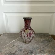 Ancient Blown Glass Vase Mouth Glassware France "Blue Lagoon BC" Bordeaux