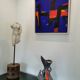 Geometric design vase signed Le Vaucour Vallauris