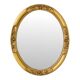 French Oval Bevelled Mirror with Rose Gold Finish 58cm