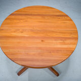 Table à manger ronde en teck du milieu du siècle de Gudme Møbelfabrik
