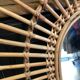 Miroir ovale vintage en rotin