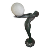 Max Le Verrier Large Art Deco lamp model "Lumina" 64 CM