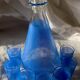 Blue honeycomb decor liqueur service-BVB France-vintage