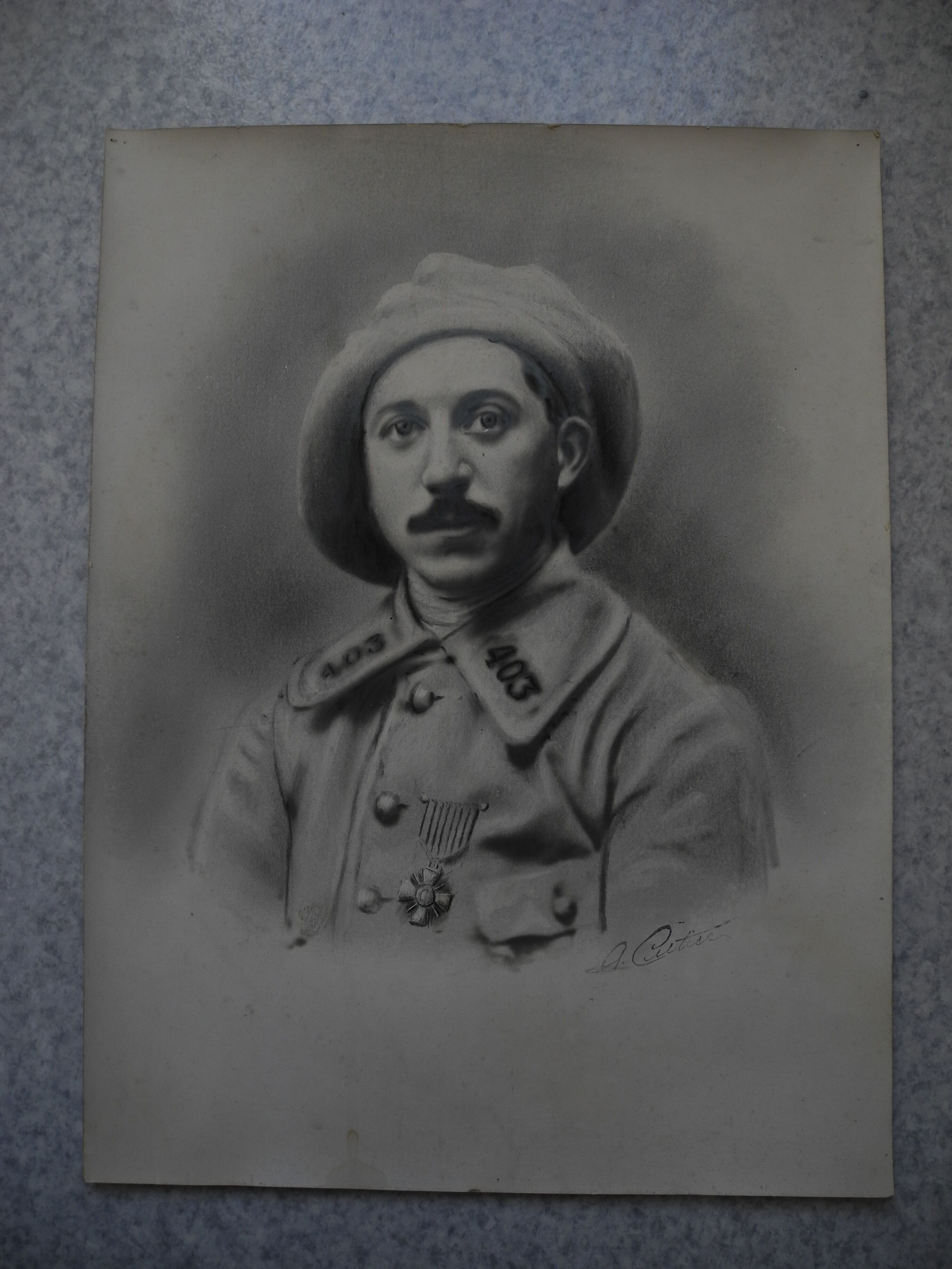 Military portrait photo soldier 403rd ri