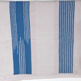 Damask tablecloth with blue and white checkers 1m60 x 1m90