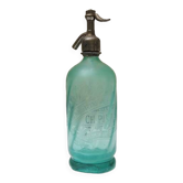 Old turquoise glass siphon ch pirard
