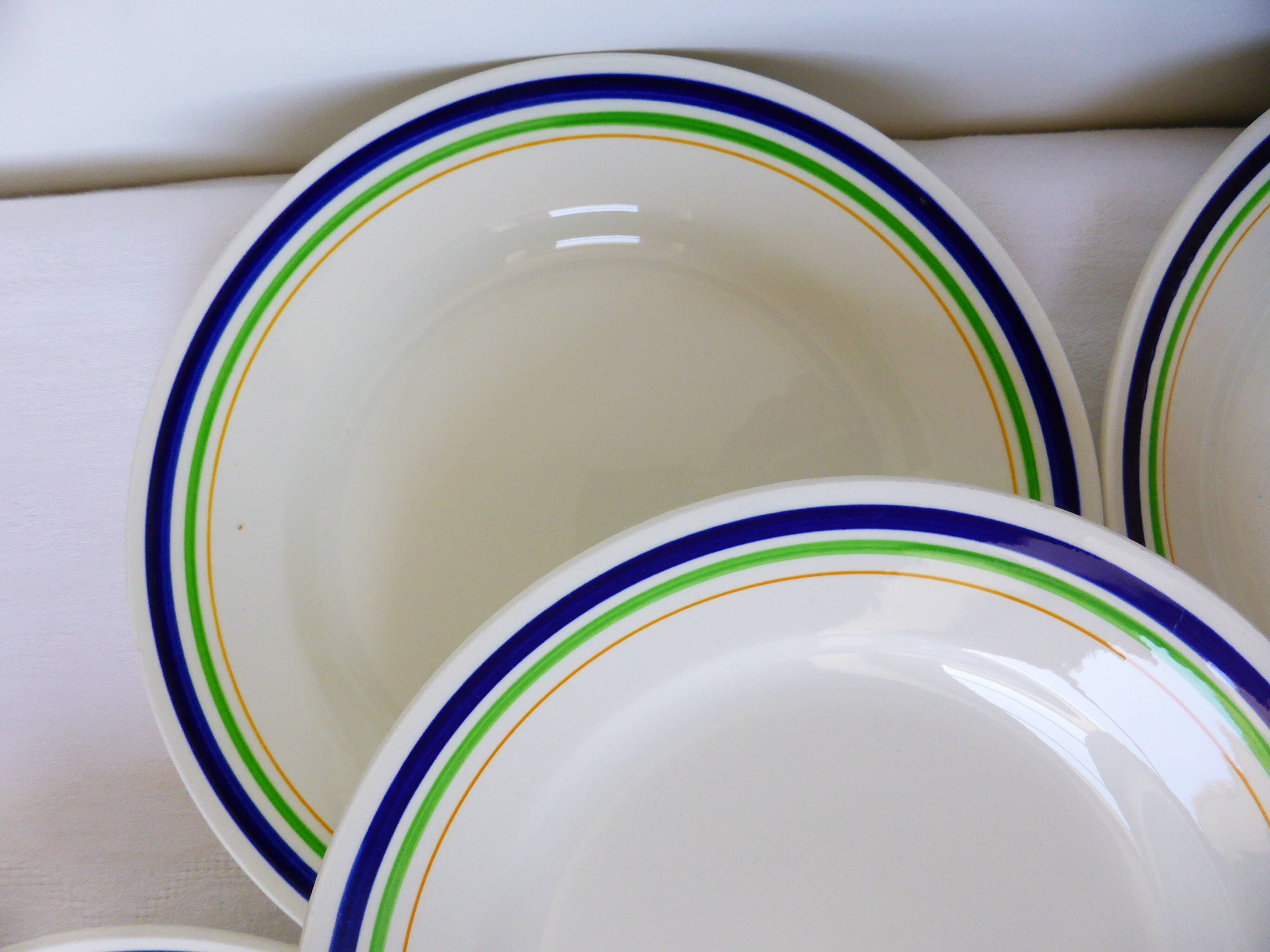5 flat plates of Gien model Georges 210642
