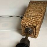 Large rattan pyramid lamp base