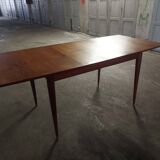 Scandinavian teak table with built-in extension