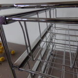 Bench of 4 metal mail baskets