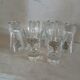 6 small antique liqueur glasses
