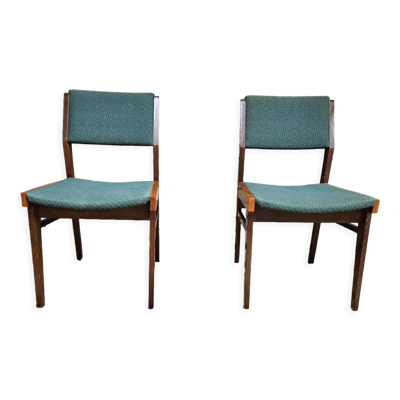 Paire de chaises scandinaves en teck 1960