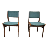 Pair of 1960 teak scandinavian chairs