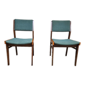 Pair of 1960 teak scandinavian chairs