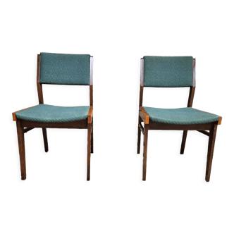 Pair of 1960 teak scandinavian chairs