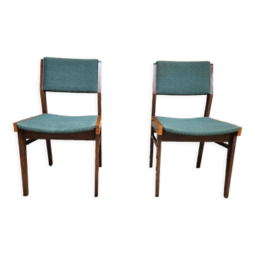 Paire de chaises scandinaves en teck 1960