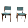 Pair of 1960 teak scandinavian chairs