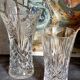 Duo de vases en cristal français vintage