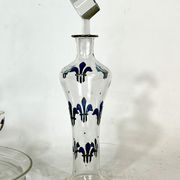 Italian Art Nouveau glass liquor set from 1920s