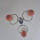 Space Age chrome and ceramic chandelier from the 70s