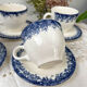 Set of 4 Italian porcelain coffee cups