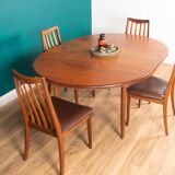 Retro Teak GPlan 1960s Fresco Dining Table & 4 Four Chairs By Victor Wilkins