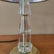 Adnet Art Deco style lamp, glass and brass