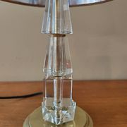Lampe Art Déco, verre et laiton