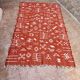 Handmade wool Berber rug – Bohemian orange Moroccan kilim