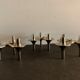 3 metal candlesticks 1970