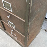 Military metal cabinet with hinged door